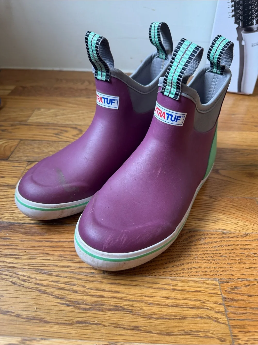 XTRATUF Women's Pink & Mint Low-Cut Rain Boot